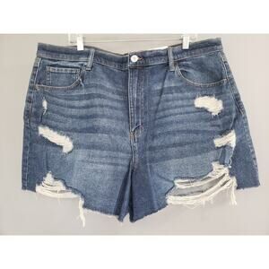 NEW Juniors' Plus Size SO Brand Super High-Rise Boyfriend Shorts Size‎ 22/40W